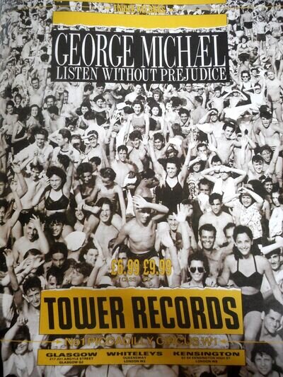 GEORGE MICHAEL LISTEN WITHOUT PREJUDICE Original 1990 magazine advert poster