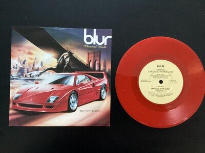 Blur Chemical World 1993 Red Vinyl 7 Inch Single UK Food Records