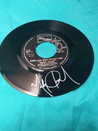 Michael Jackson SIGNED Vinyl Maria Single Record Album Autograph