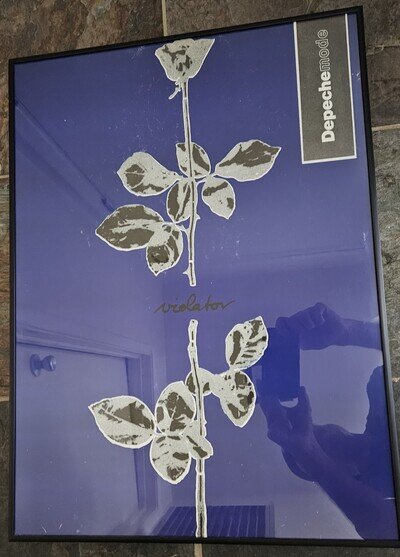 DEPECHE MODE VIOLATOR ALBUM COVER PROMO POSTER (BLUE BACKGROUND)