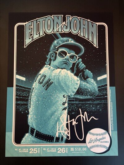 Elton John Poster 1975 Los Angeles, California 2022 - Matt Ryan Tobin