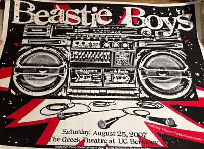 Beastie Boys 2007 Greek Theatre Concert Poster - Rare Original Print