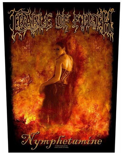 Cradle Of Filth Back Patch: Nymphetamine cloth sew on Official Licensed Merch