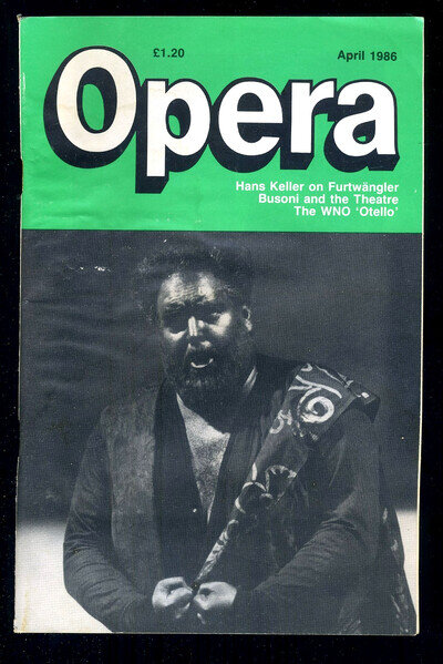 Old Opera Magazine.April 1986...110 Pages