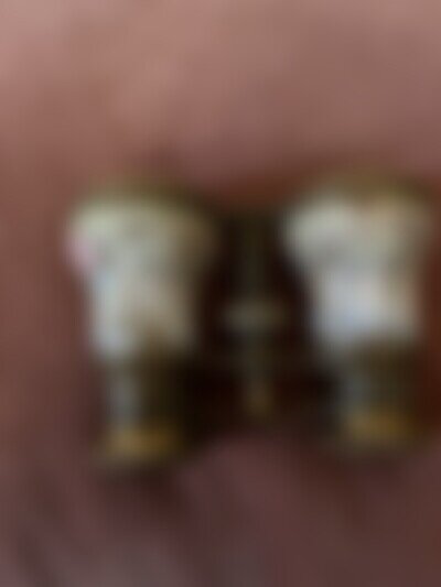 Vintage. Delicate Painted Ceramic & Brass Opera Glasses