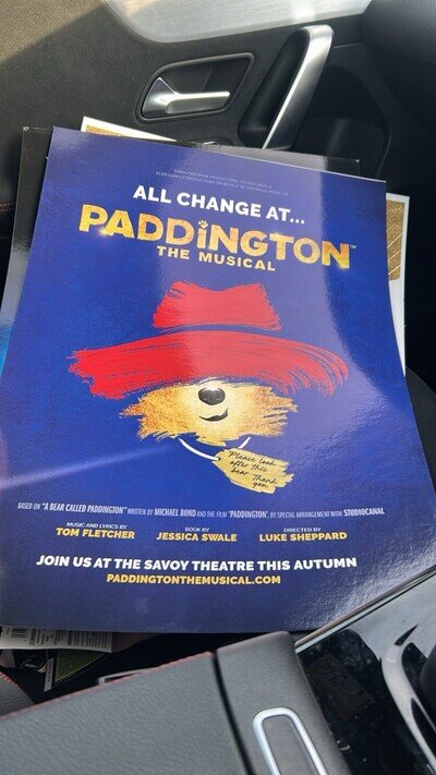 PADDINGTON THE MUSICAL LONDON SHOW POSTER *USED AND RARE!*