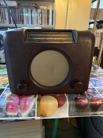 Bush DAC 90A Radio Receiver Tube Valve MW LW Bakelite Vintage Retro 50s