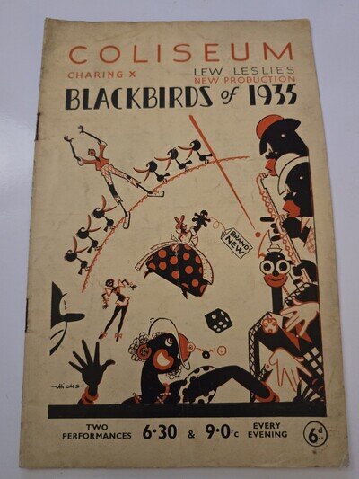 Coliseum Theatre Programme “Blackbirds of 1935” Lew Leslie Harlem Revue London