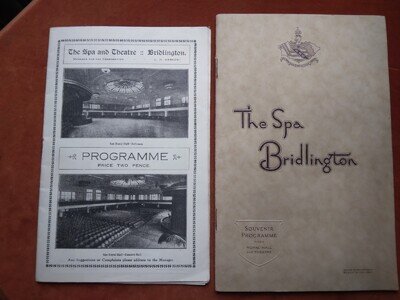 Spa Theatre Bridlington 1930's programmes. x2. A