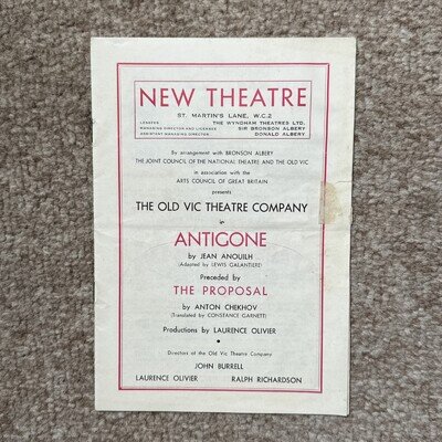 Peter Cushing, Vivien Leigh, Laurence Olivier - London Theatre programme 1949