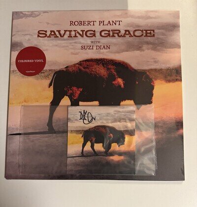 Robert Plant - Saving Grace 12” Punch Coloured Vinyl + Signed Art Card Sealed