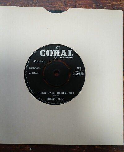 Brown Eyed Handsome Man Buddy Holly 1963 On Coral Records Rock N Roll