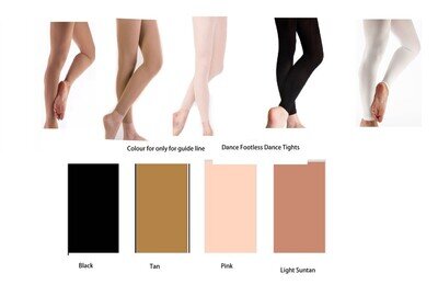Girls Ladies Footless Tights Super Soft Microfiber Opaque Dance Ballet Tight