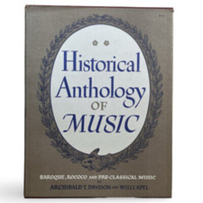Historical Anthology Of Music 1950 Sheet Music Song Book Archibald T Davison