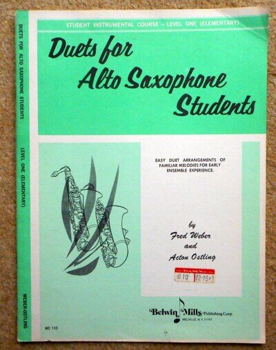 Duets For Alto Saxophone Students - Belwyn Mills: Student Level One Elementary