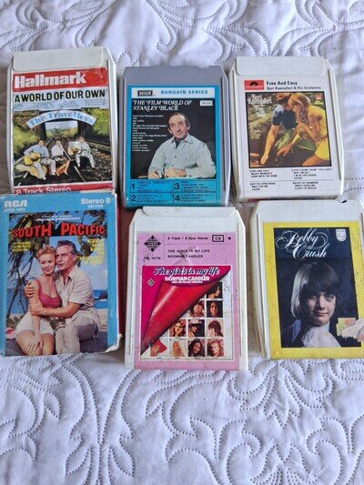 Vintage Retro 8 Track Cassette Tapes