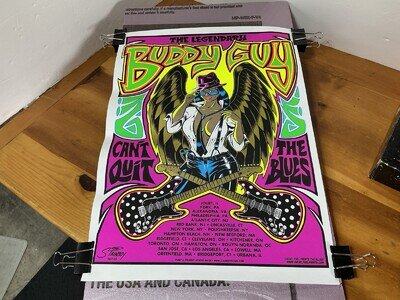 Buddy Guy blues Poster Marissa, psychedelicGuitar Girl 2003