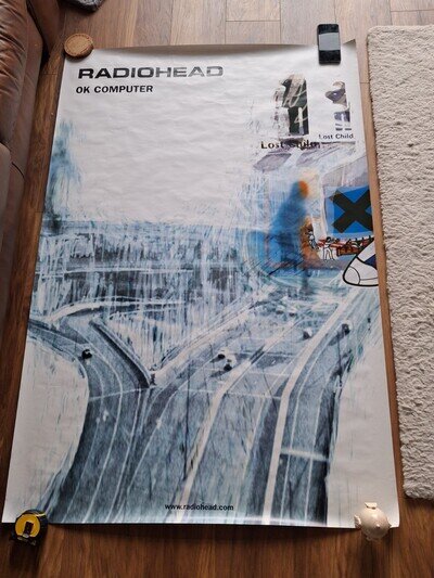 Radiohead Ok Computer original poster 1997 used subway bus stop size Thom Yorke