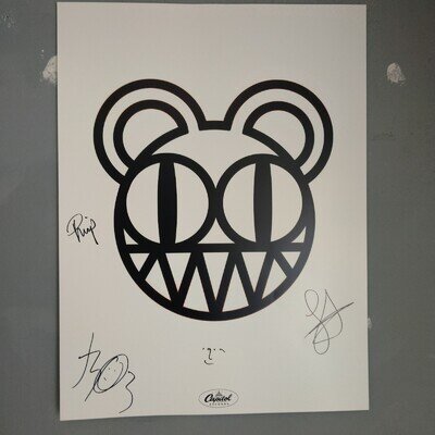 Signed Radiohead Poster Kid A Vintage Poster Capitol Records from 2010