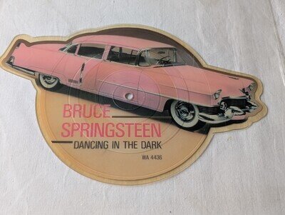 BRUCE SPRINGSTEEN - DANCING IN THE DARK (UK 1984 - SHAPED PICTURE DISC - VG/VG+)