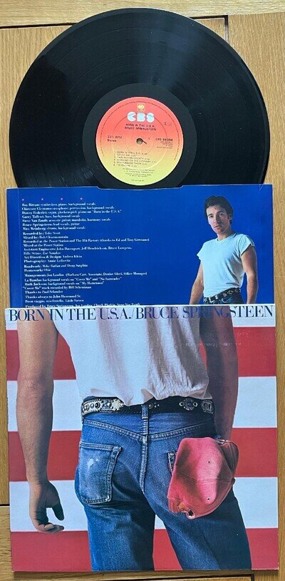 BRUCE SPRINGSTEEN : BORN IN THE USA LP + Lyric inner 1984 CBS 86304 A1 B2 best