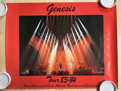 Genesis Tour 83-84 Original Promo Poster 21x27 Atlantic Records Phil Collins