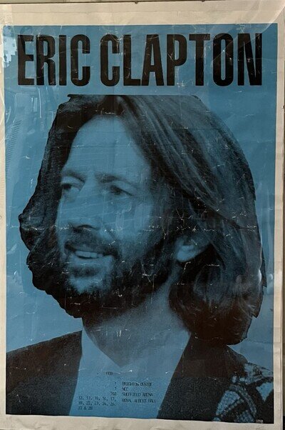 Large Original Tour Promo Poster, Eric Clapton