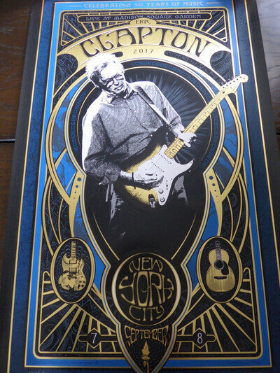 ERIC CLAPTON Original Concert Poster MSG NY 2017 Numbered Ltd Edition MINT