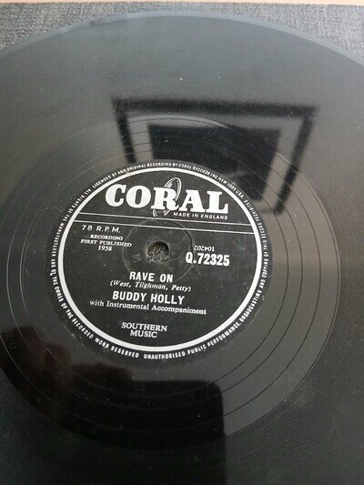 BUDDY HOLLY - RAVE ON / TAKE YOUR TIME - CORAL - Q.72325 - 1958 - 78 RPM