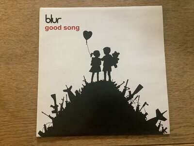 BLUR limited edition red Vinyl 7" Good Song (2003 Parlophone) BANKSY COVER. MINT