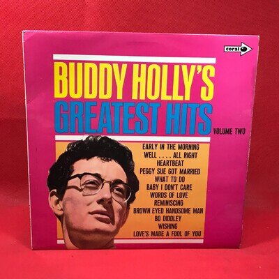 HOLLY Buddy Holly's Greatest Hits Volume 2 1970 VINYL LP Heartbeat Best of A
