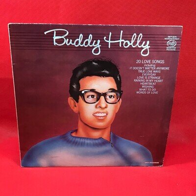 BUDDY HOLLY 20 Love Songs 1981 UK vinyl LP Heartbeat Best of Everyday Moondreams