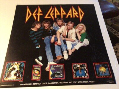 Def Leppard HYSTERIA ..1988 original Promo Poster 24” x 24”