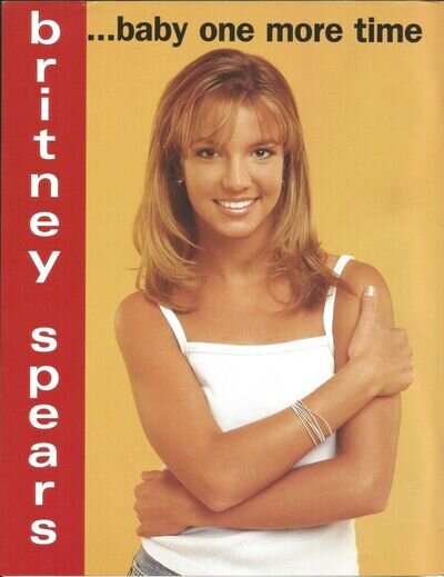 BRITNEY SPEARS Vintage 1999 Baby PROMO TRADE AD Poster 4 One more CD 8.5x11 USA