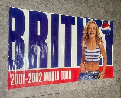 Britney Spears 01-02 World Tour Pepsi Promo Poster 35x21 🔥Dream Within A Dream
