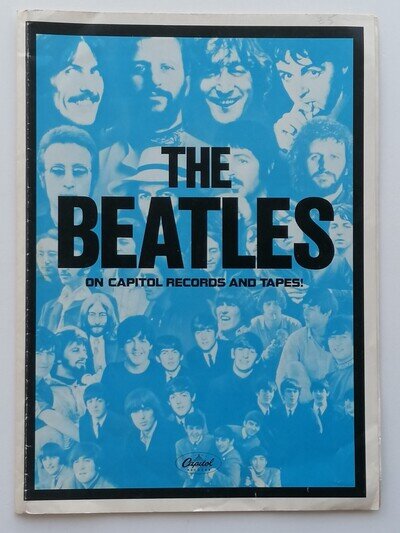 THE BEATLES ORIGINAL 1977 CAPITOL PROMOTIONAL PAMPHLET POSTER