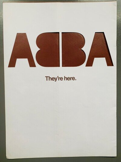 ABBA original 1981 DIE CUT POSTER ADVERT THE VISITORS Epic