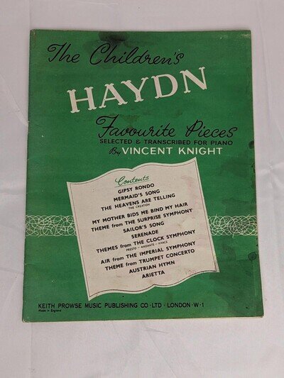 The Children's Haydn Favourite Pieces For Piano By Vincent Knight Sheet Music