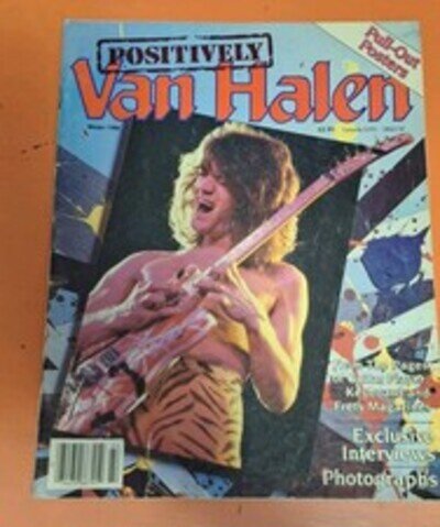 Positively Van Halen Winter 1986 Magazine Eddie Van Halen With Pull Out Poster!