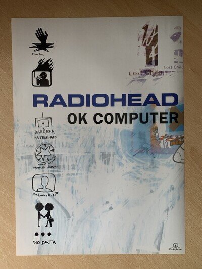 RADIOHEAD OK COMPUTER ORIGINAL MAGAZINE ADVERT A4 POSTER 1998