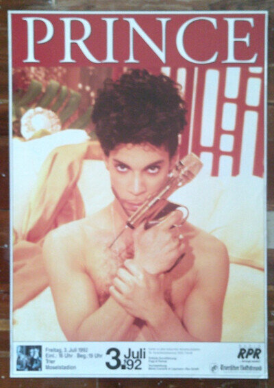 PRINCE - "DIAMONDS & PEARLS" ORIGINAL TOUR POSTER TRIER JULY 3RD 1992