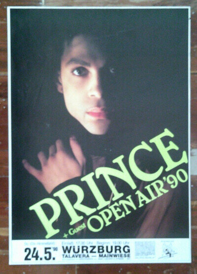 PRINCE - 'NUDE TOUR' - ORIGINAL TOUR POSTER WUERZBURG 05/24/1990