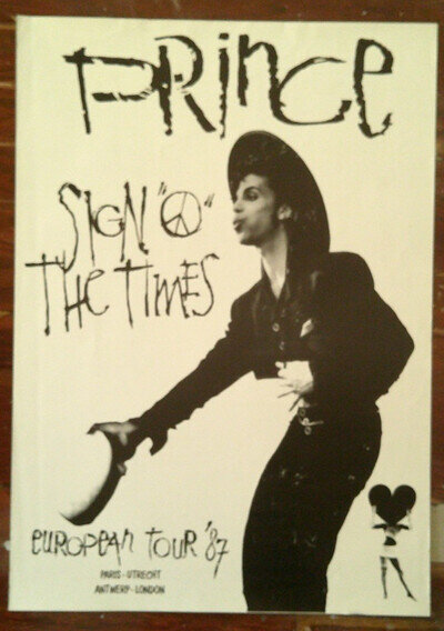 PRINCE - 'SIGN 'O' THE TIMES - EUROPEAN TOUR '87" - COMMERCIAL POSTER