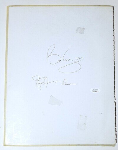 Brian May & Roger Taylor QUEEN band hand SIGNED Book Backing JSA COA Autographed