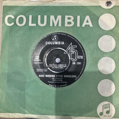 The Yardbirds I Any Got You Vinyl Record (Columbia) 7 Inch Single DB 7391 1964