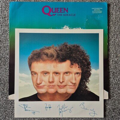 Queen The Miracle 12" Single Autographed Colour Print QUEENP 15 Rare Ltd Ed