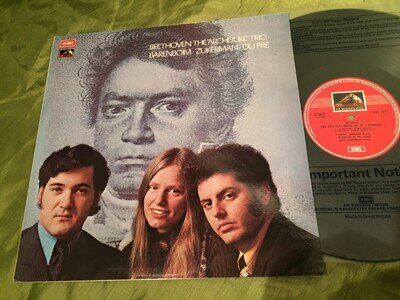 BEETHOVEN "ARCHDUKE" TRIO Jacqueline Du Pre, Barenboim, Zukerman HMV 1980 M-