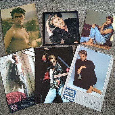 Rare Vintage George Michael Calendars & Posters Bundle 80s-90s