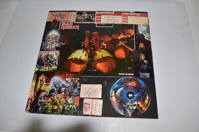 Iron Maiden NICKO MCBRAIN COLLAGE 12"X12" TICKET STUBS -AUTOGRAPH -LOOK (NNH61)
