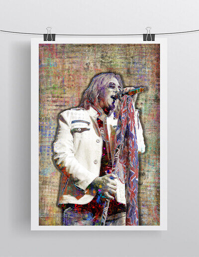DEF LEPPARD Joe Elliot 24x36in Poster, Joe Elliot Tribute Pop Art Free Shipping